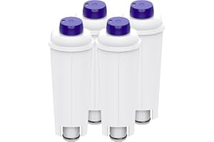 AIITOMG Lot de 4 Filtres à Eau de Rechange pour Machine à Café Delonghi Avec Adoucisseur à Charbon Actif pour De'Longhi ECAM, ETAM, EC, BC Series