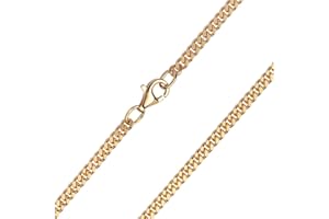 MATERIA BY MATTHIAS WAGNER Materia #K99 łańcuszek damski i męski ze złota próby 333 – masywny złoty łańcuszek o splocie pancerka 2,4 mm płaski 45 50 60 cm – Made in Germany, Złoto