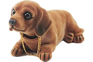 Hoshisea Wackeldackel Ornaments, Wackelkopf Dackel, Auto Puppe Harz, Wackelhund Auto-Innendekoration, Hunde-Armaturenbrett-Dekoration, Verwendet für Autodekorationen, Bürodekorationen