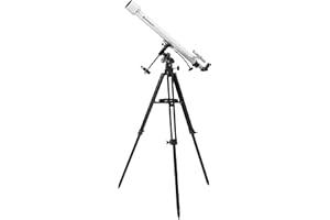 Bresser Optics Classic 60/900 EQ Refractor 338x Negro, Blanco - Telescopio (6,5 kg, Metal, Aluminio)