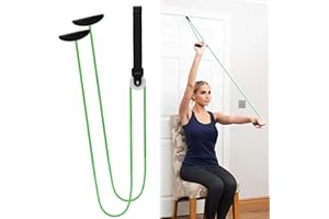 HIOIP Shoulder Pulley Over The Door Shoulder Exercise Pulley Physiotherapy Rotator Cuff Exerciser Physical Therapy for Arm Rehabilitation Exercise Frozen Shoulder Injury Rehab Stretching Recovery (Green)