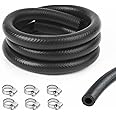 URAQT 4mm Fuel Line Hose, 3.28Ft 5/32 Inch Inner Diameter Fuel Line Set, 1 Meter Fuel Pipe Fuel Hose with 6 Hose Clamps, Suitable for Trucks, Cars, Tractors and Small Engines