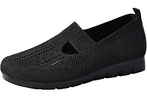 DFSDJEUW Womens Trainers Wide Fit Wedge Shoes Slip On Arch Support Tennis Sneakers Breathable Mesh Orthopedic Wedge Trainer Comfortable Non Slip Soft Sole Walking Trainers Low Top Outdoor Shoes