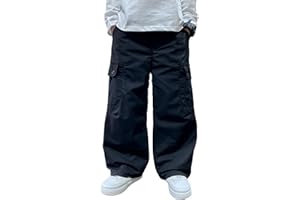 VUNCIO Pantalon Cargo Ado Garcon 8-15 Ans Pantalon Jambe Large Garçon Taille Elastique Large Pas Cher Chic Confortable Casual Sport Vacances Mignon Dessin Animé Fashion Streetwear Sweatpants