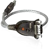 IOGEAR USB auf RS-232 Seriell Adapter DB-9-Stecker, 230 Kbps Datenübertragung, kompatibel mit Windows 11/10/8.1/8/7, macOS X