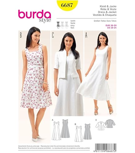 Burda patroon 6236 jurk - La-Couture