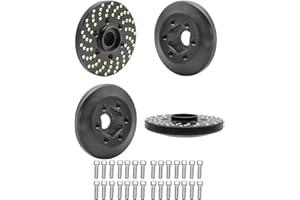 AMK Lot de 4 poids de roue en laiton, 1/10 adaptateur de moyeu hexagonal pour jantes Beadlock RC Crawler SCX10 Capra TRX4 TRX6 (4 poids en laiton de 6 mm)