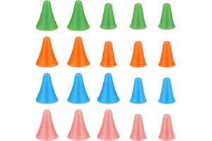 LUSOFIE 20 Stück Maschenstopper Farbe Stricknadeln Punktschutz Große und Kleine Gummi Stricknadel Punktschutzmaschenstopper Stricknadel Schutzkappe Strickzubehör