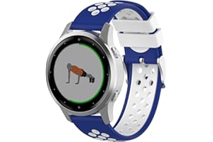 Wownadu 18mm Pasek Kompatybilny z Garmin Vivoactive 4S / Vivomove 3S / Venu 3S / Venu 2S, Forerunner 255S / 255S Music / 265S Paski Sportowe Silikonowy Zastępcze