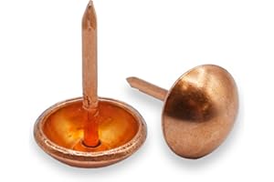 HEICO Copper Upholstery Nail PIN - 10.5mm Wide Head - 16mm Length - Stud/Tacks PINS (50)