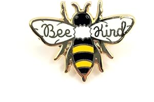 SNS COMPONENTS Bee Kind Yellow Bumble Bee Metalowa przypinka Be Kind, Metal