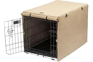 X-ZONE PET Double Door Dog Crate Cover - Polyester Pet Kennel Cover (Fits 24 30 36 42 48 inches Wire Crate)