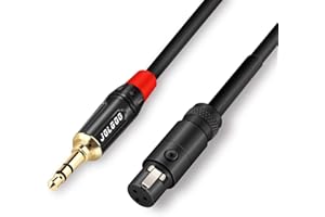 JOLGOO 3,5-mm-Stereo-Audiostecker auf Mini-XLR-Buchse, 1/8-Zoll-TRS-Stecker auf 3-polige Mini-XLR-Buchse, Kopfhörer-Audiokabel, 2 Meter