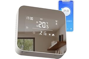 VACONOFF Termostato Calefaccion WiFi 2 Hilos,Termostato Caldera con batería,Termostatos programable Diariamente,Compatible con Google Assistant y Alexa,Controlable a Distancia a través de Tuya Smart