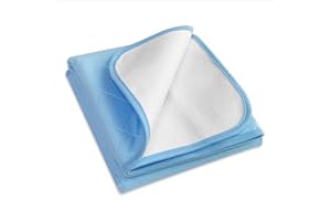 Bedecor Heavy Absorbency Reusable Incontinence Bed Pads for Kids, Adults, Elderly, Pets - Kylie Sheets for Bed, Couch, Sofa, Floor - 86x132cm, Blue New Invention, Anti-Slip