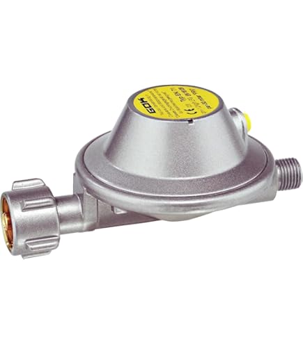 Regulador de gas gok 0,8 Kg/h forma U para camper y caravanas Regulador de gas gok 0,8 Kg/h forma U para camper y caravanas
