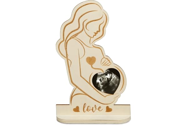 SUNYOK 1pcs Cadre Photo pour Femme Enceinte Cadres Image Echographie à Bébé Support Photo Ultrason pour Future Maman Idée Cadeau Fête des Mères pour Amie Enceinte Cadre Sonogramme pour Révélation Bébé