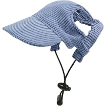 PETLESO Hundehut Für Kleine Hunde – Sonnenhut Mit Visier, Verstellbar, Für 7,5–12,5 Kg