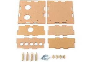 VIKYE Preamplificatore valvolare, Custodia acrilica Scocca Custodia protettiva Kit per valigetta 6J1 Preamplificatore Scheda Custodia fai da te 4 femmina-femmina, 4 distanziatori femmina-maschio e 8 viti