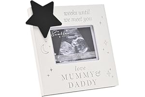 Bambino Countdown Baby Scan Frame-Weeks Until We Meet You-Love Mummy and Daddy CG1336, wood, One