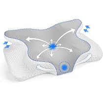 Gaethra Oreiller Ergonomique Cervical, 2 en 1 Oreiller Memoire Forme, Soulagement Efficace de la Douleur, Oreiller Orthopédique à Mémoire pour Dormir sur Le Côté et sur Le Dos-63 x 34 x 9/12cm Gaethra Oreiller Ergonomique Cervical, 2 en 1 Oreiller Memoire Forme, Soulagement Efficace de la Douleur, Oreiller Orthopédique à Mémoire pour Dormir sur Le Côté et sur Le Dos-63 x 34 x 9/12cm