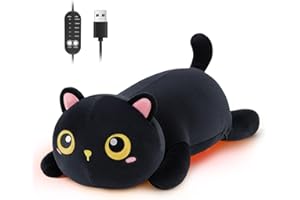 MEWMIX Katzen Heizdecke Kuscheldecke mit Abschaltautomatik, Elektrisches Heizkissen Usb für Periode, Warmies Wärmekissen Nacken Rücken Schulter Bauch, Weihnachtsgeschenke für Frauen Mädchen Katzenliebhaber