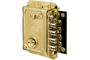 Fac seguridad s-90p - Cerradura sobreponer derecha dorado