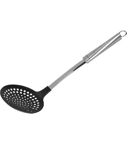 Cucchiaione Scolapasta Lagostina Ingenio - Con Anello Antiscivolo, Nero E Rosso - Foto 10