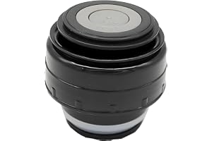 1 flasklock på 4,1 cm i diameter – Universellt isolerande lock för termos och sportflaskor, svart, (vakuumisolering, tvättbar