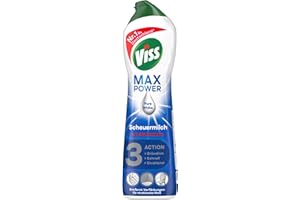 ‎VISS Viss Max Power Scheuermilch Pure White Reinigungsmittel mit Aktivbleiche entfernt Verfärbungen für ein strahlendes Weiß 500 ml