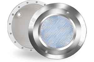 ‎COOLWEST COOLWEST PAR56 Einbaugehäuse, Pool Scheinwerfer Fassung, Einbaurahmen, Nische, Pool Waterproof Gehäuse,Case für Stahlwand- und Betonschwimmbecken mit Folienauskleidung (Ohne PAR56 Lampe)