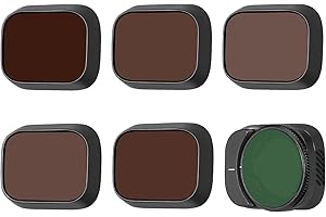 Uvafly Zestaw filtrów do dronów Mini 3 Pro, 6-pak CPL ND8 ND16 ND32 ND64 ND128, wielowarstwowe tworzywo sztuczne, kompatybilny z DJI Mini 3 Pro