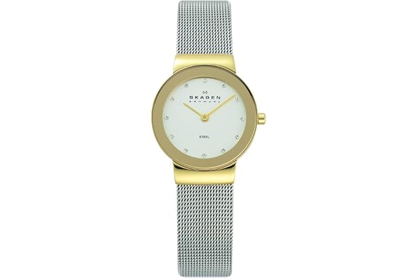Skagen Montre Freja Lille pour Femmes, Mouvement à Quartz à Deux Aiguilles avec Bracelet en Acier Inoxydable ou en Cuir