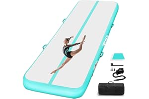 PPXIA Gymnastics Mat Inflatable Tumbling Mat 3M/4M/5M/6M Tumble Track, Air Gym Track with Electric Air Pump for Home Use/Cheerleading