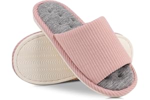 OZYAN Women' Slippers, Ladies House Slippers Open Toe Home Slippers Womens Soft Anti-Slip Memory Foam Indoor and Outdoor Shoes
