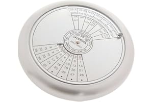 Kikkerland Fermacarte con calendario 50 anni, per scrivania o ufficio