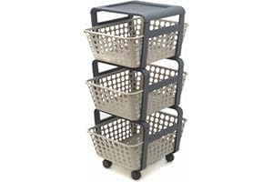 Ecoplast - Carro auxiliar de plástico con ruedas MODULA Tortora