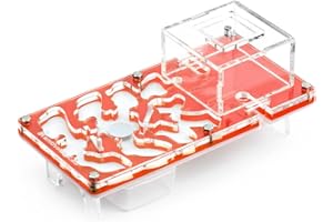 AntHouse - Hormiguero Acrílico Kit Educativo - Hormiguero con humidificador de Seta - Terrario deHormigas Ampliable - Incluye Deposito de Agua y Hormigas - Medidas (10x20x1,3 cm) - Color Rojo