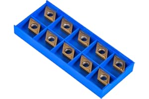 KooingTech Wendeschneidplatten, Drehmeißel Wendeplatten, CNC Drehmaschine Fräseinsätze mit Box DCMT11T304-HM YBC251(10 Stück)