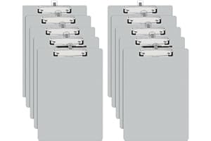 URbantin A4 Portapapeles de Madera, 10 Piezas A4 Madera Portapapeles con Pinza,Clipboards A4,Gris