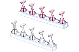 YIXUTAG Support Magnétique pour Faux Ongles,Ensembles Présentoir D'art D'ongle,Présentoir à Ongle Acrylique Support de Pratique de Pointe d'Ongle Support de Pratique d'Ongle Stand d'Art d'Ongle Bricolage (A)