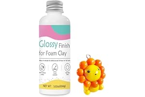 ‎LAMXIN LAMXIN 100ml Foam Clay Glasur, Air Dry Clay Glossy Glasur für Foam Clay, Soft Clay Glasur Zum Erstellen von wasserdichtem Schaumton von zu Hause, farbloser kratzfester Lack