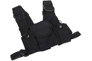 SOCOBETA Radio Walkie Talkie Poche Poitrine Harnais Sacs Pack Sac à Dos Holster Pochette Avant de