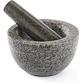 R&Ouml;SLE Doğal Granit Havan 12978-14 cm &Ccedil;ap, Siyah Granit Har&ccedil; ve Tokmak, 5 cm Derinlik