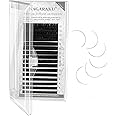 NAGARAKU Extension Eyelash Supplies Classic 1:1 Lashes Individual Volume Lash Extensions Soft Single Eyelashes Natural Semi Permanent Eyelashes Matte Black 16 Rows 7-15mm Mixed Tray 0.03mm DD Curl