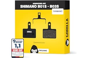 ‎ALPHATRAIL Performance Bremsbeläge für Shimano B01S B03S B05S MT200 & Tektro Bremsanlagen I Organisch I 1 Paar I Starke Bremskraft & langlebig I Gorilla Bikes Scheibenbremsbeläge für MTB & E-Bikes