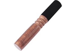 Oumefar Martello per Campane tibetane con Testa in Pelle Martello in Legno Strikeer Bastone in Legno Articolo per la guarigione Ciotola per la Meditazione Yoga