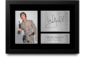 HWC Trading FR A4 Mark Hamill Star Wars Luke Skywalker Cadeaux Imprimé Signé Autographe Photo pour les fans de cinéma - A4 Encadré