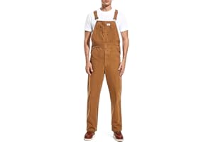 HISEA Men's Denim Bib Overalls, Men's Overalls Workwear with Adjustable Straps and Convenient Tool Pockets
