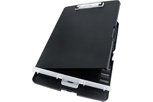 CyanCloud Clipboard with Storage,Black Clipboard A4,PP Clip Board,Clipboard Folder,Smooth Writing Lightweight A4 Clipboard with Pen Compartment for Home School Medical Personnel